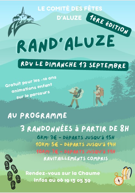 Randonnée Aluze 1ère édition dimanche 13 septembre 2026